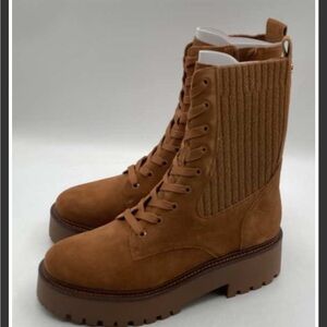 Women's Tan Combat Boots